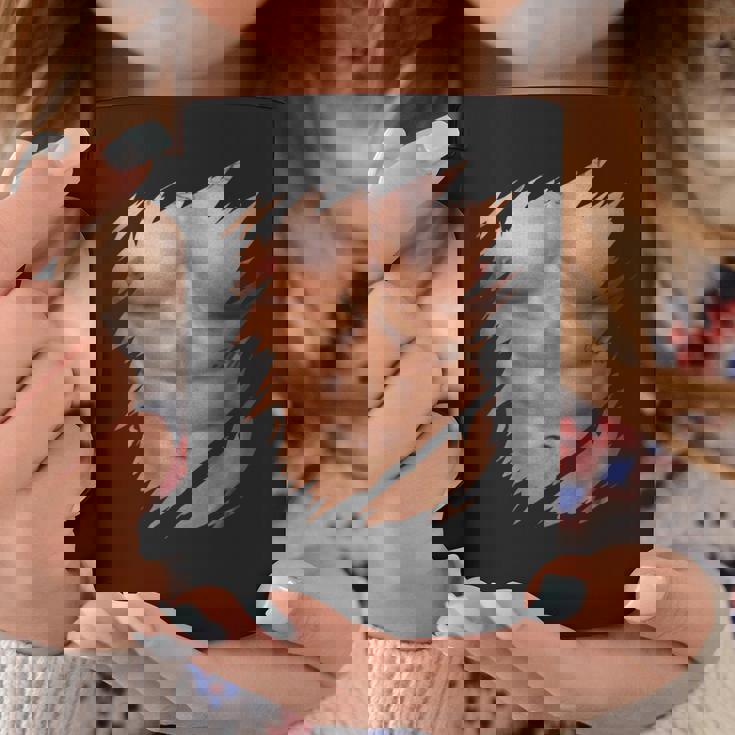 メンズ フェイク マッスル 破れた胸 腹筋 6パック コーヒーマグ 面白い贈り物