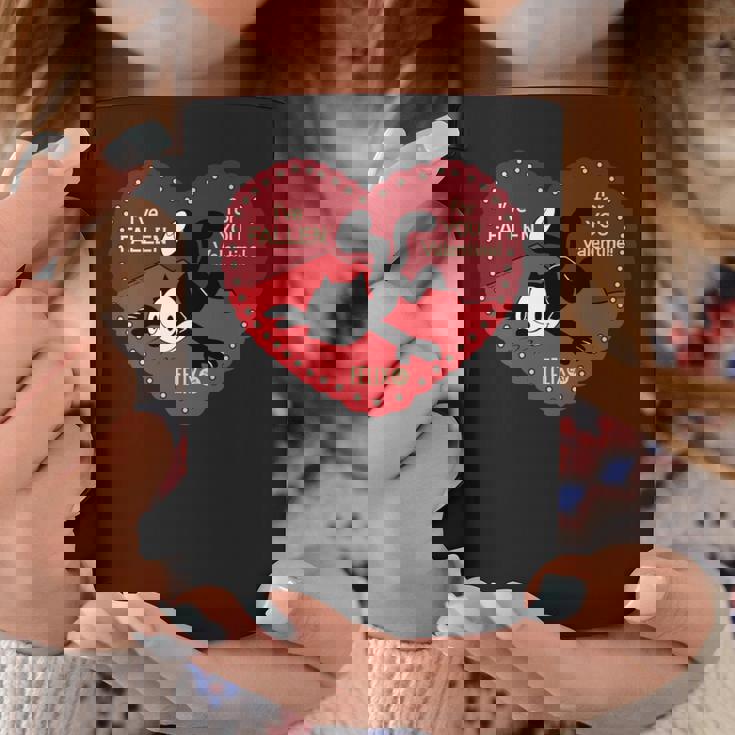 フェリックス・ザ・キャット・ヴァレンタイン・フォー・ユー 長袖tシャツ コーヒーマグ 面白い贈り物