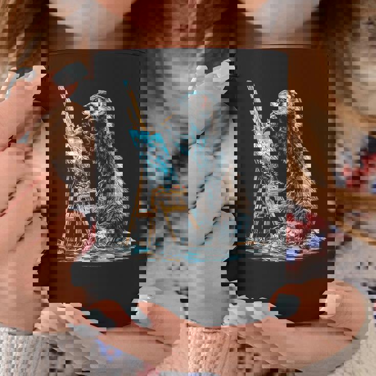 フェレット 自然 絵画 動物 モチーフ アートワーク フェレット コーヒーマグ 面白い贈り物