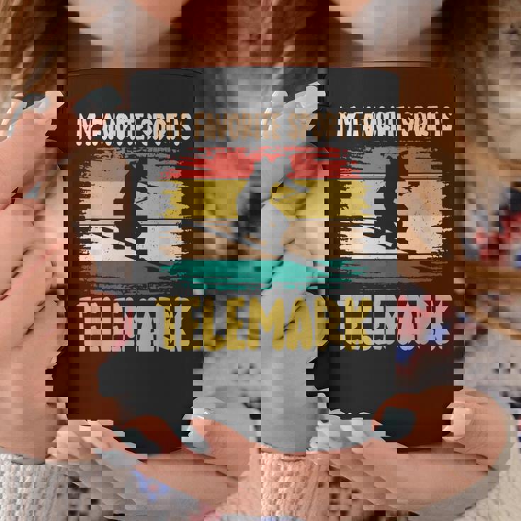 フリーヒールスキー 好きなスポーツはテレマークスキー スキーヤー コーヒーマグ 面白い贈り物