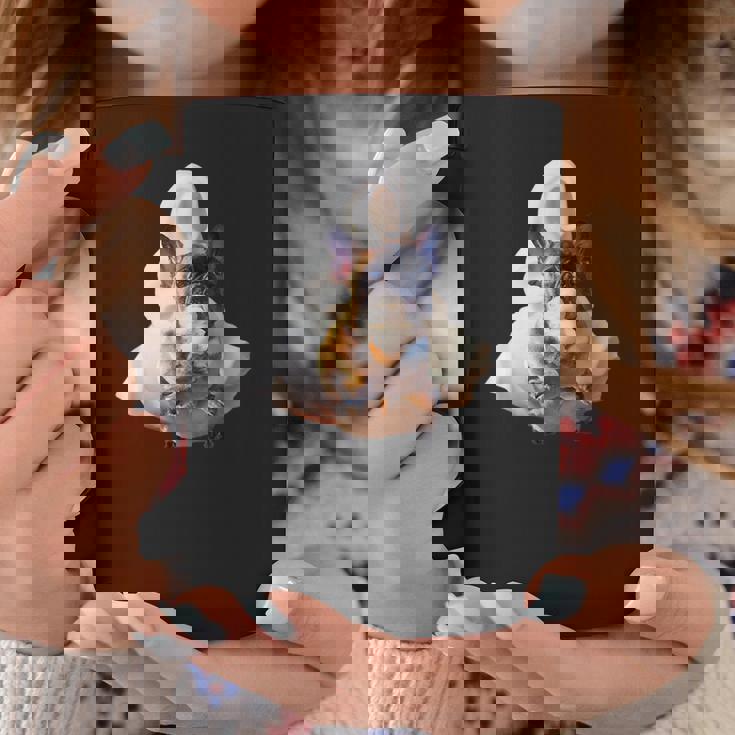 フレンチブルドッグ 犬 アイスクリームを食べる犬 面白い かわいい コーヒーマグ 面白い贈り物