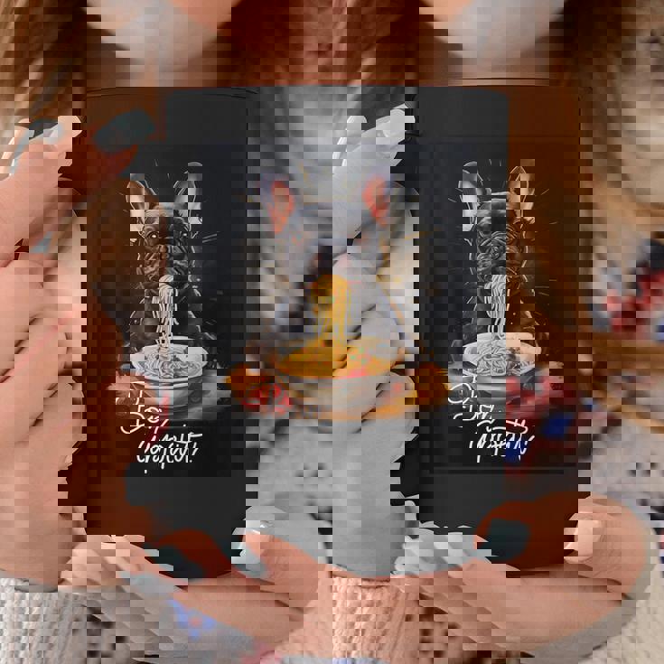 フレンチブルドッグ 食べる パスタ ボンアペティ カラフル ドッグアート コーヒーマグ 面白い贈り物