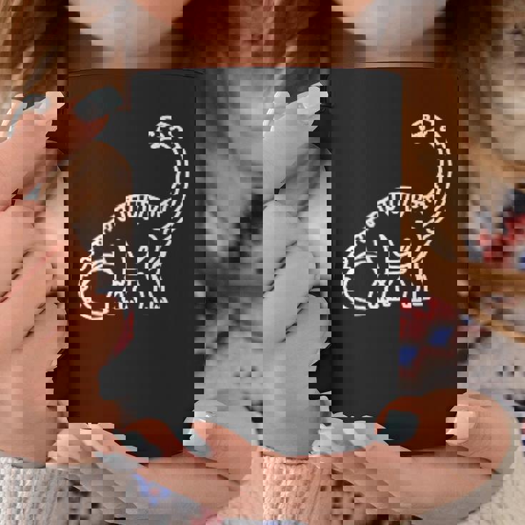 ブラキオサウルス ミニマリスト バッジ パッチライン アート 恐竜 コーヒーマグ 面白い贈り物