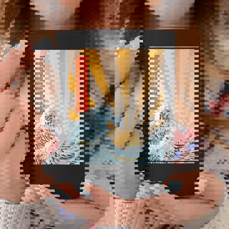 プリン 地球 日本語 浮世絵 和風デザイン 和柄 プリンは世界を救う コーヒーマグ 面白い贈り物