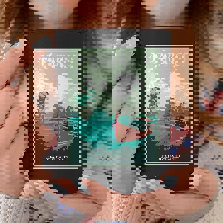 プーケット ロングテール ボート サムイ島 タイ 微笑みの国 バンコク お土産 旅行の贈り物 休暇 ビーチ パッタイ 長袖tシャツ コーヒーマグ 面白い贈り物