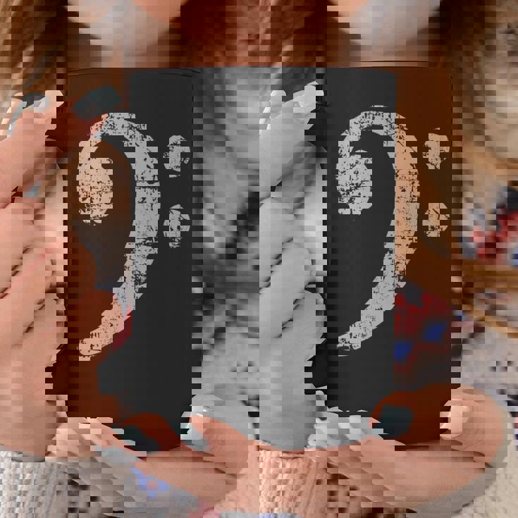 ベースト音記号ヴィンテージグレー ベースシスト低音プレーヤー 長袖tシャツ コーヒーマグ 面白い贈り物