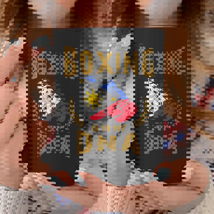 ボクシングは私の Dna にある フィリピン国旗のボクシング グローブ コーヒーマグ 面白い贈り物