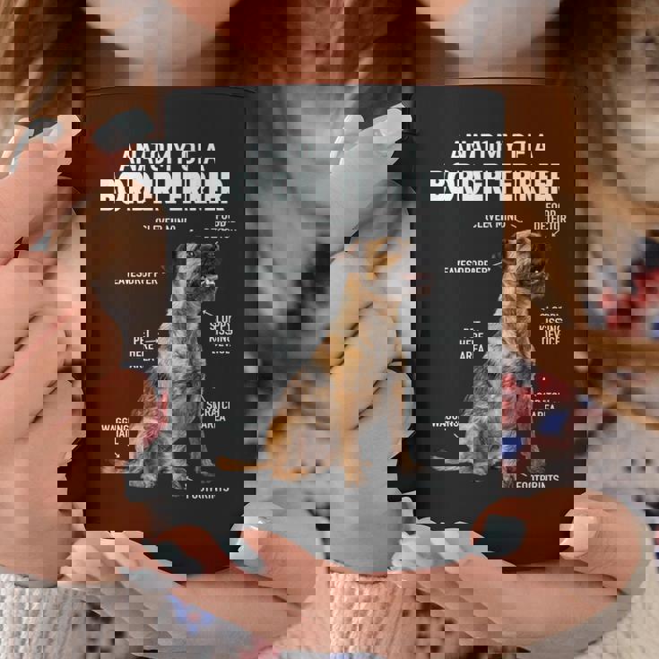 ボーダーテリアの解剖学 長袖tシャツ コーヒーマグ 面白い贈り物