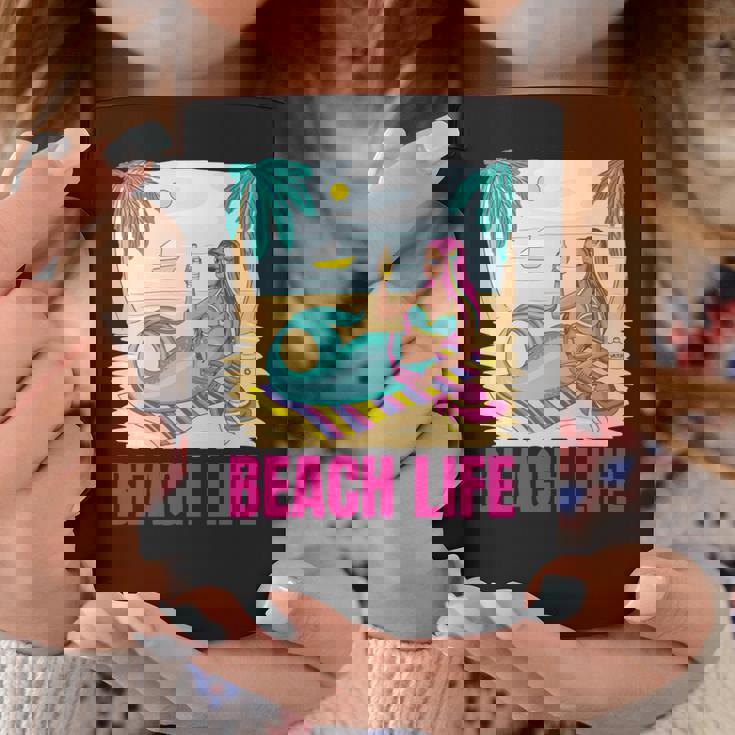 マーメイドビーチライフ 長袖tシャツ コーヒーマグ 面白い贈り物