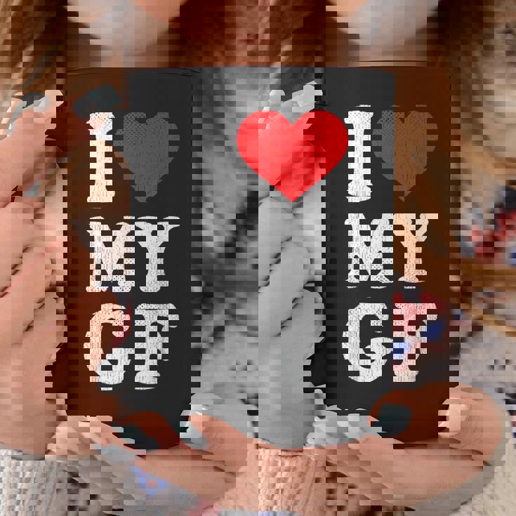 ユーズド加工 I Heart My Girlfriend アパレル I Love My Gf コーヒーマグ 面白い贈り物