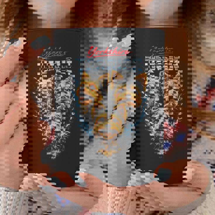 ヨークシャーテリア ヘビーメタル 犬 ブーツレッグスタイル ヨーキー コーヒーマグ 面白い贈り物