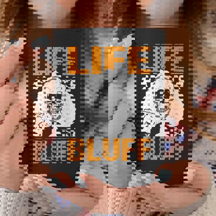 ライフ・イズ・ア・ブラフ・アイ・ポーカー コーヒーマグ 面白い贈り物