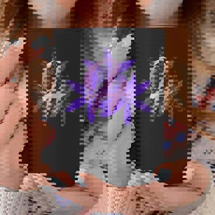 ライラック イニシャル H モノグラム パープル フローラル コーヒーマグ 面白い贈り物