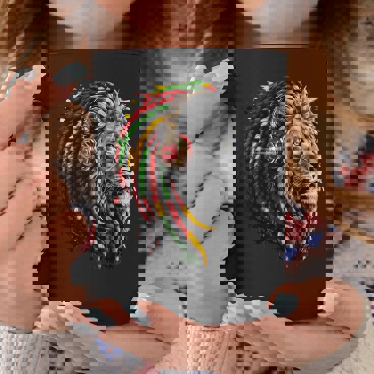 ラスタレゲエミュージックヘッドフォンジャマイカンルーツプライドライオン コーヒーマグ 面白い贈り物