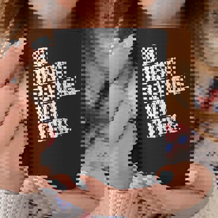 レオは他の人とうまく遊ばない 面白い皮肉 長袖tシャツ コーヒーマグ 面白い贈り物