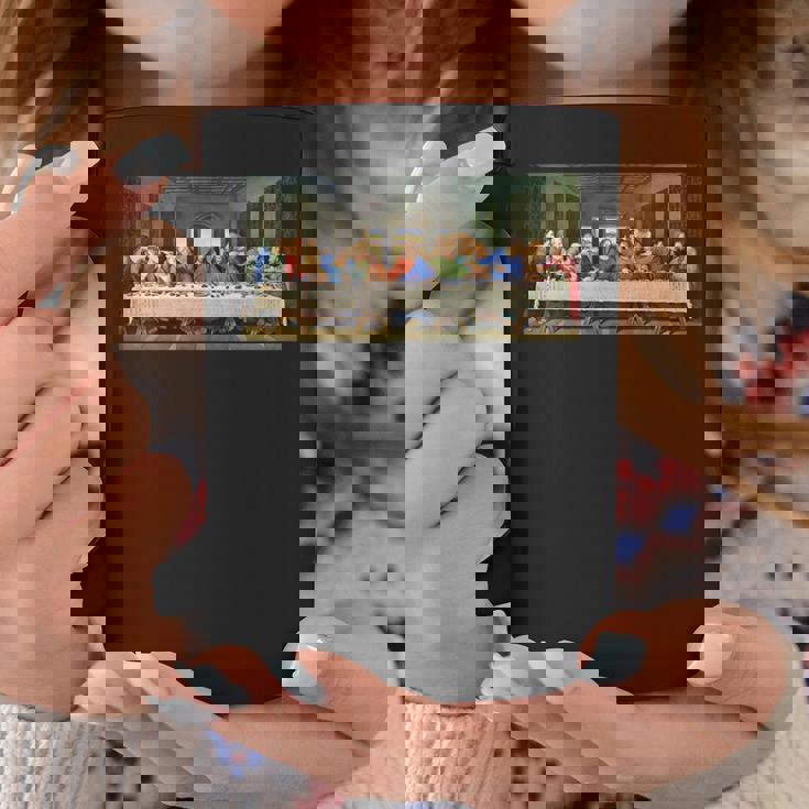 レオナルド・ダ・ヴィンチによる最後の晩餐1495 長袖tシャツ コーヒーマグ 面白い贈り物