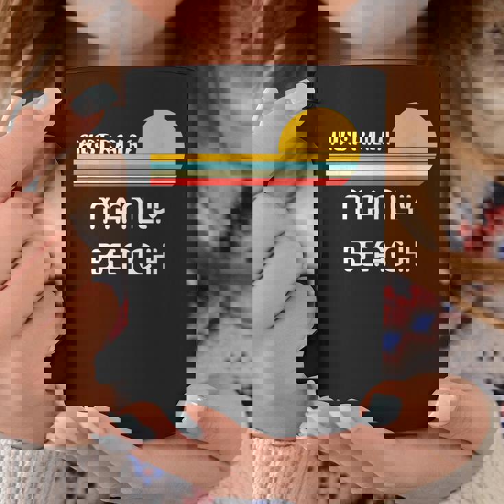 レトロ マンリービーチ オリジナル オーストラリア ヴィンテージ 70年代サンセット アート コーヒーマグ 面白い贈り物