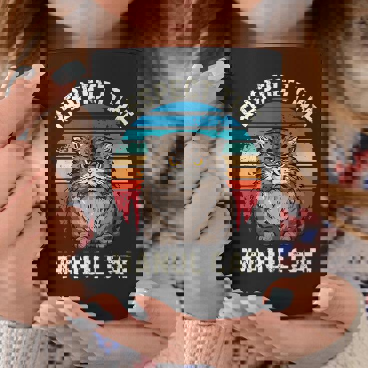 レトロ リスペクト マヌル 猫 ヴィンテージ グランジ マヌル 猫好き コーヒーマグ 面白い贈り物