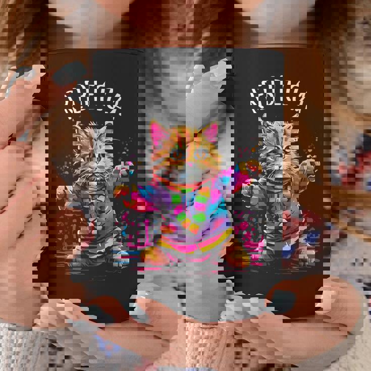 レベッカ 踊る子猫デザイン 女の子 名前 レベッカ コーヒーマグ 面白い贈り物