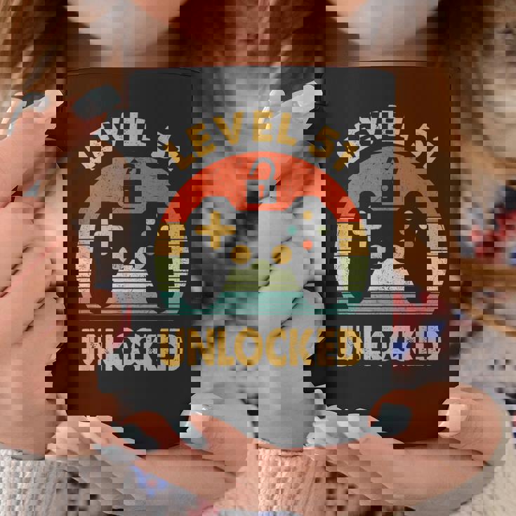 レベル51アンロック レトロヴィンテージ51歳の誕生日ゲームゲーマー コーヒーマグ 面白い贈り物