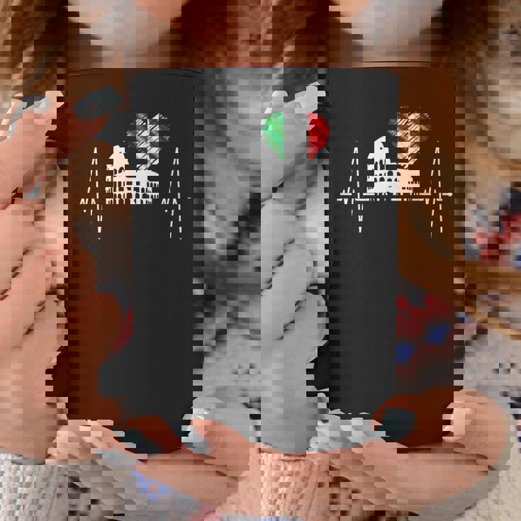 ローマ コロッセオ ハートビート イタリア イタリア国旗 ハート ローマン ローマ コーヒーマグ 面白い贈り物