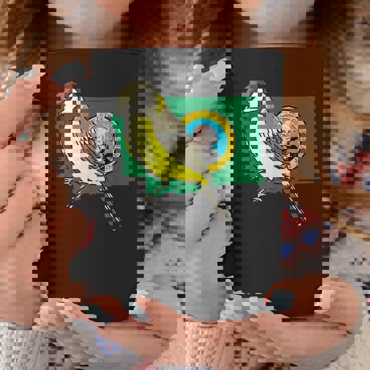 ワシントン州旗 ゴールドフィンチ 鳥 コーヒーマグ 面白い贈り物