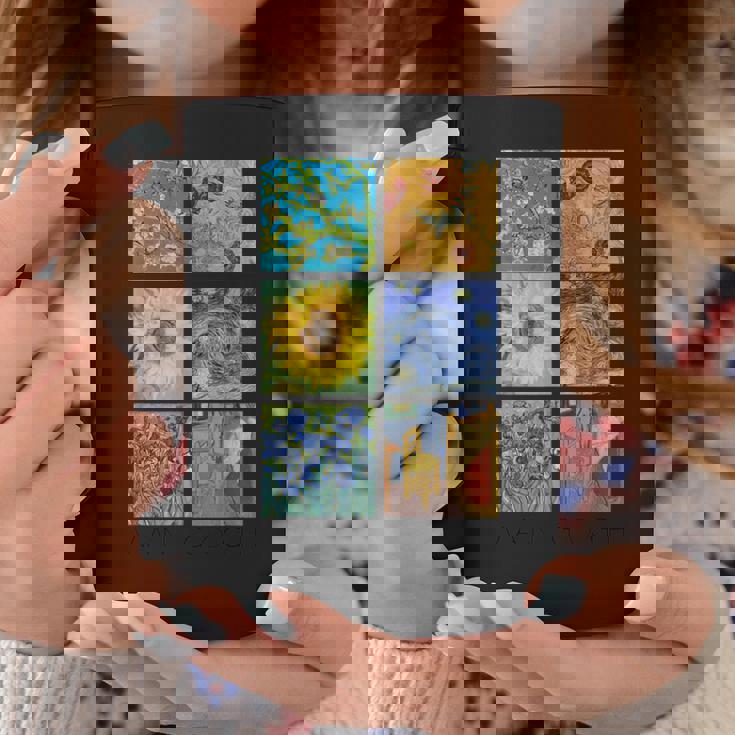 ヴァン・ゴッホコラージュ 星月夜 ひまわり アーモンドの花 コーヒーマグ 面白い贈り物