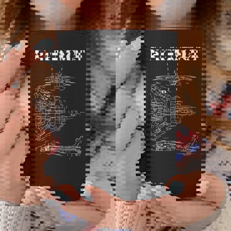 ヴィンテージ ホワイト F14 トムキャット 飛行機 スケマティック F-14 ジェット 長袖tシャツ コーヒーマグ 面白い贈り物