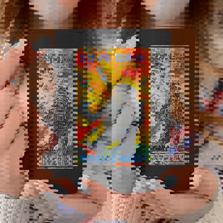 ヴィンテージグラフィック ミサイルロボット 日本のレトロオールドトイアニメ コーヒーマグ 面白い贈り物