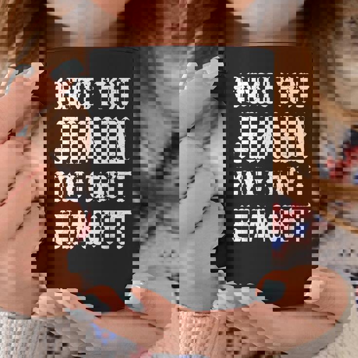 一度ジミンしたら、ジミンアウトはできない コーヒーマグ 面白い贈り物