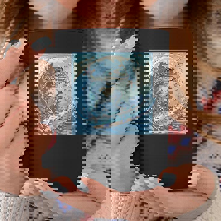 両生類サーファー 日本の波 アート サーフィン カエル コーヒーマグ 面白い贈り物