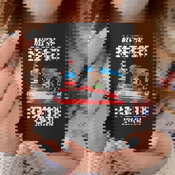 中途報告ポンツーンキャプテンサンタ 7月のクリスマスメンズ コーヒーマグ 面白い贈り物