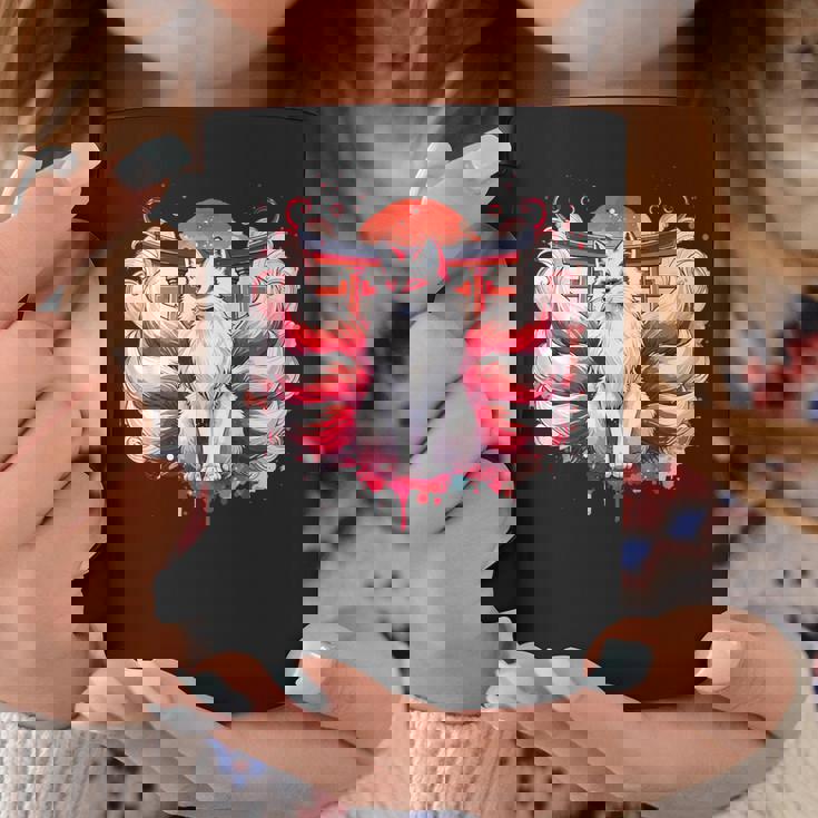 九尾狐 きつねと鳥居門 コーヒーマグ 面白い贈り物