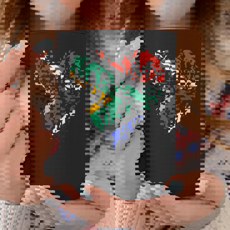 南アフリカ ラグビー ラブハート 南アフリカ ラグビーファン コーヒーマグ 面白い贈り物