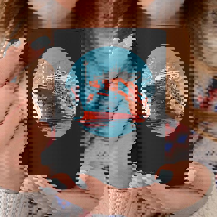 大型輸送船 カーゴコンテナ船愛好家向け コーヒーマグ 面白い贈り物