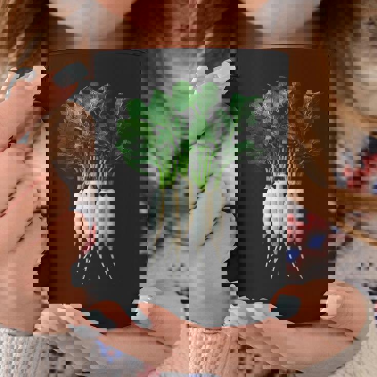 大根 野菜 グラフィックアート 大根 コーヒーマグ 面白い贈り物