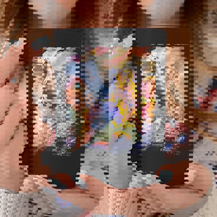 宇宙の銀河猫とユニコーン ペガサス コーヒーマグ 面白い贈り物