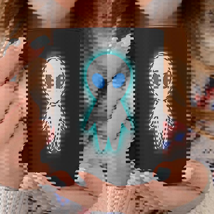 宇宙人 エイリアン『セルフィー』グレイ【ゆるフレンズ】かわいい キャラクター 面白い 長袖tシャツ コーヒーマグ 面白い贈り物