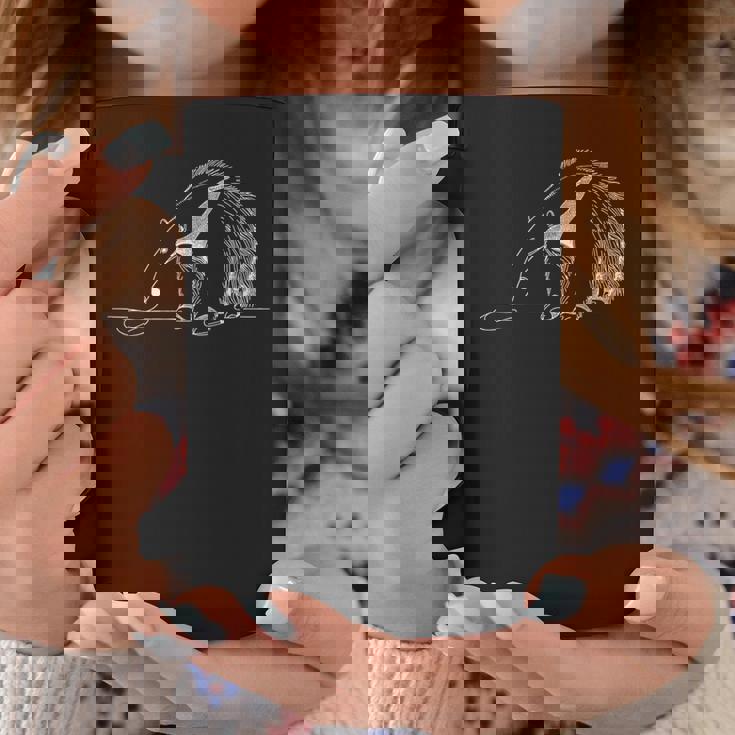 巨大アリクイ ラインアート 野生動物 図面デザイン コーヒーマグ 面白い贈り物