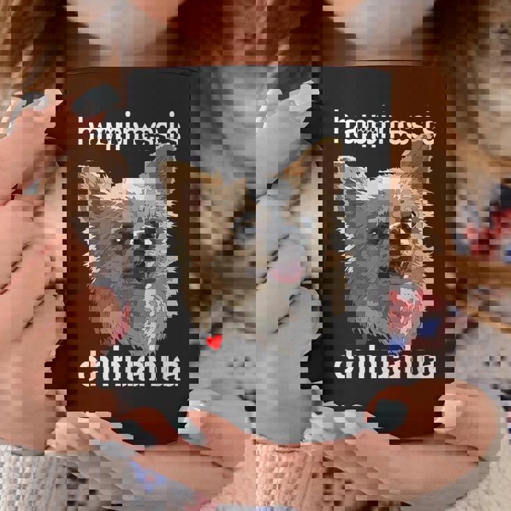 幸せはロングヘア チワワ 長髪 チワワ ママ パパ コーヒーマグ 面白い贈り物