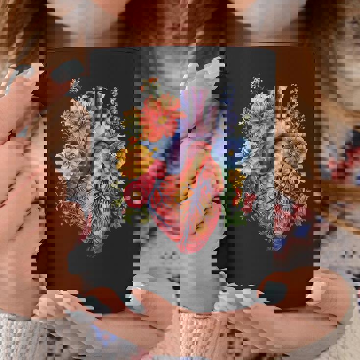 心臓超音波検査者ギフト 心臓専門医ギフト ハートフラワー コーヒーマグ 面白い贈り物