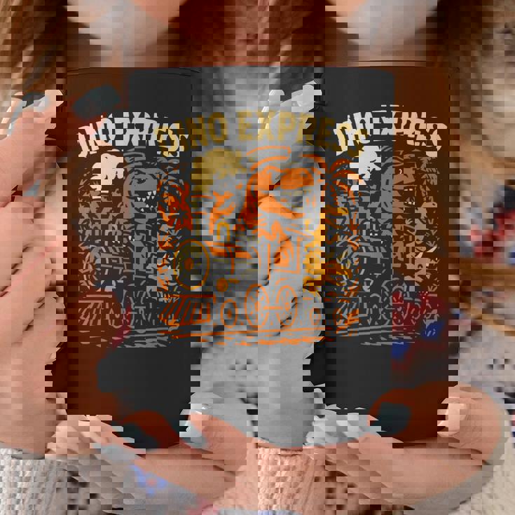 恐竜 エクスプレス 漫画 電車 恐竜 男の子 コーヒーマグ 面白い贈り物