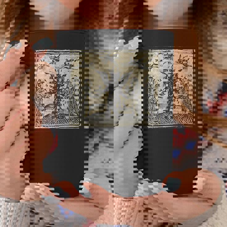 悪魔のオカルトの犠牲ゴスホラー 美的木版画 コーヒーマグ 面白い贈り物