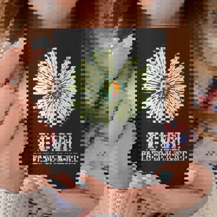 戦争なし、平和、反戦、戦争なし 長袖tシャツ コーヒーマグ 面白い贈り物