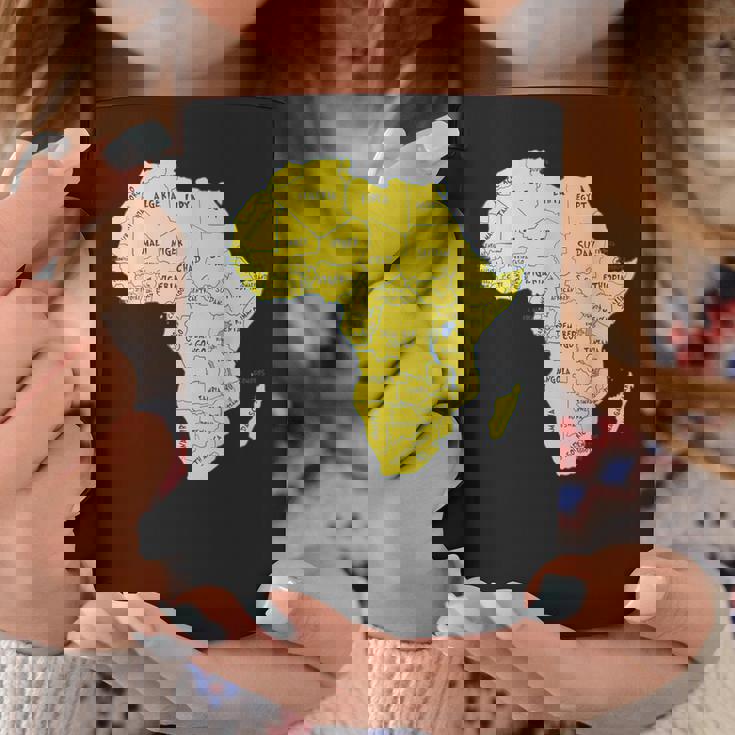 手描きアフリカ地図tシャツ 国名付き コーヒーマグ 面白い贈り物