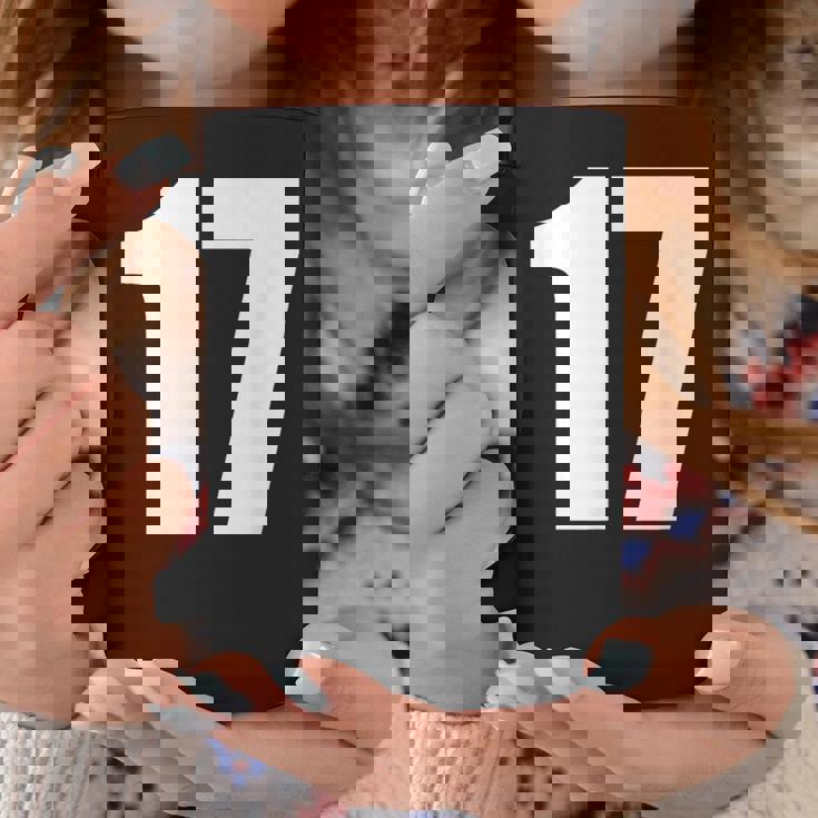 数字 セブンティーン数字 17 プレーンホワイト数字 コーヒーマグ 面白い贈り物