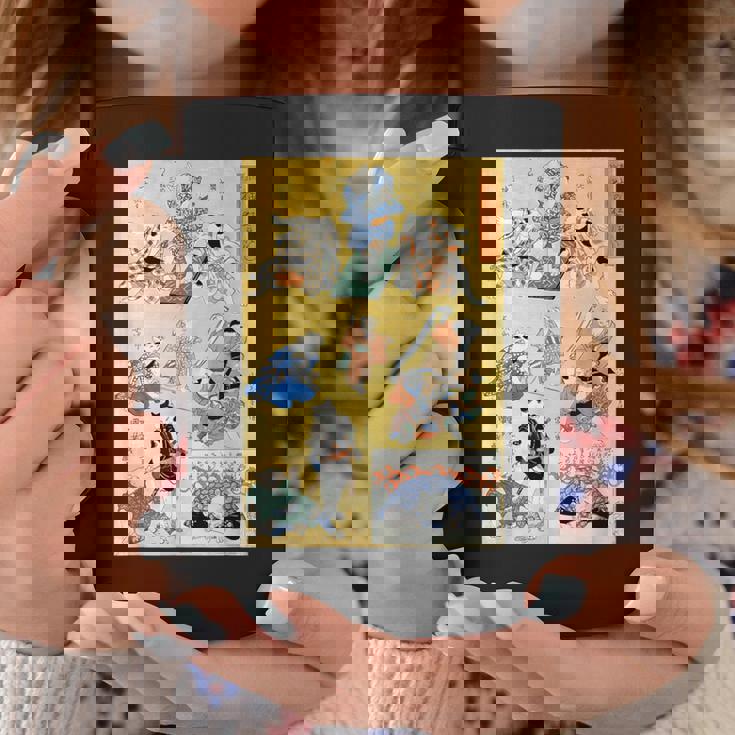 日本の猫 歌川国芳 流行猫の狂言づくし 歌舞伎 ヴィンテージ浮世絵 芸術の美的 日本の伝統美術 コーヒーマグ 面白い贈り物