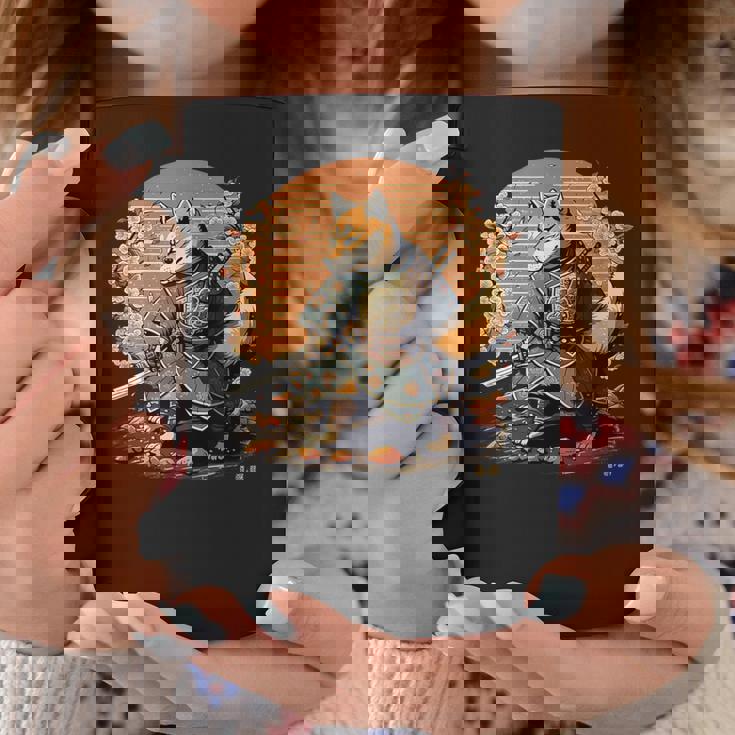 日本アート 柴犬 忍者 浮世絵 アニメ風 侍犬 コーヒーマグ 面白い贈り物