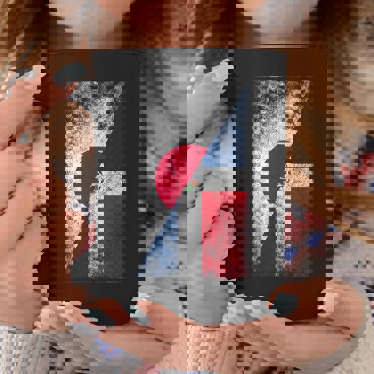 日本ドミニカ共和国の国旗 日本のドミニカ共和国 コーヒーマグ 面白い贈り物