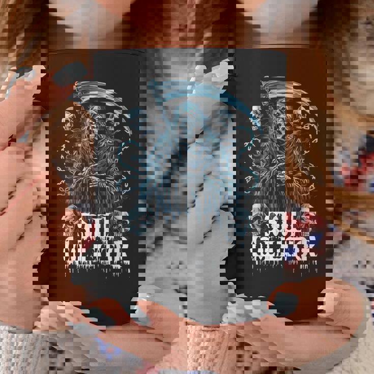 死神ソウルコレクタースカルチェーンアートホラーファン コーヒーマグ 面白い贈り物